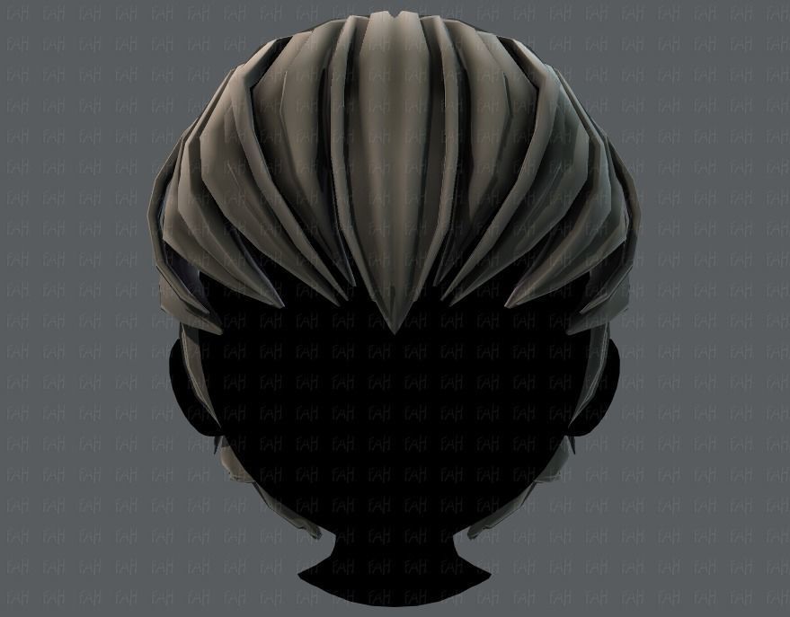 3D Hair style for boy V38 Low-poly 3D model_17