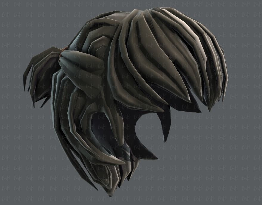 3D Hair style for boy V38 Low-poly 3D model_43