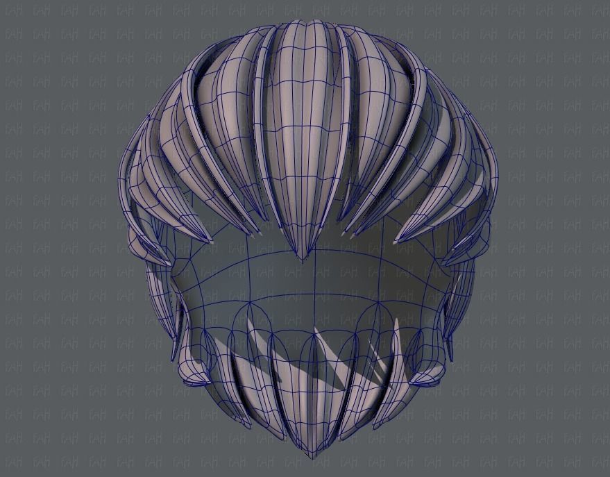 3D Hair style for boy V38 Low-poly 3D model_38