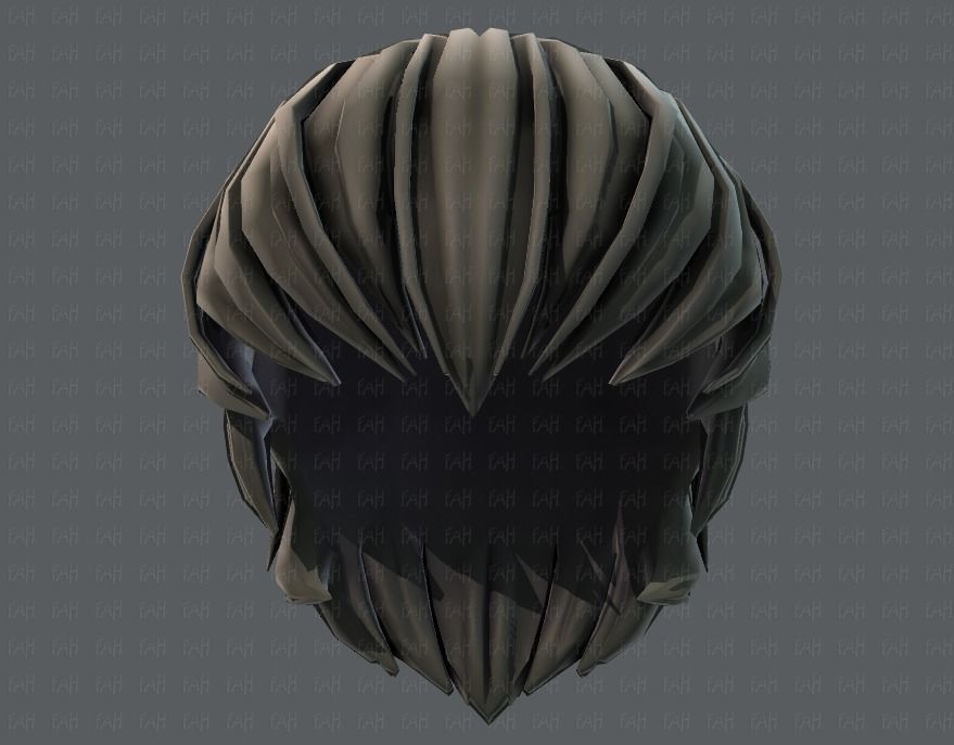 3D Hair style for boy V38 Low-poly 3D model_39