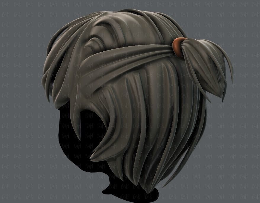 3D Hair style for boy V38 Low-poly 3D model_6