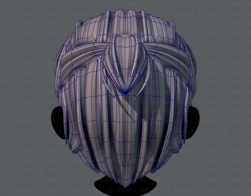 3D Hair style for boy V38 Low-poly 3D model_13