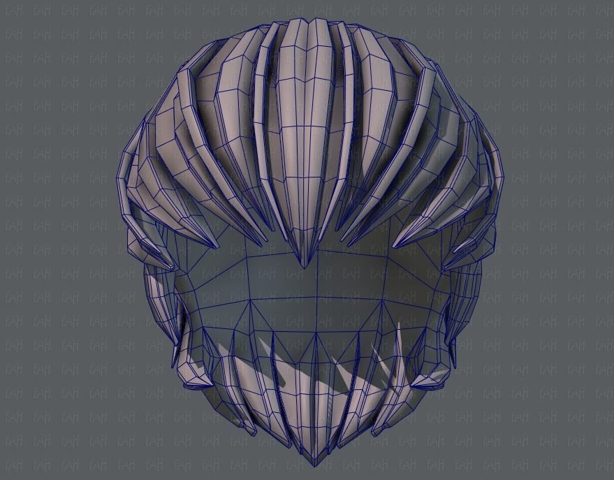 3D Hair style for boy V38 Low-poly 3D model_40