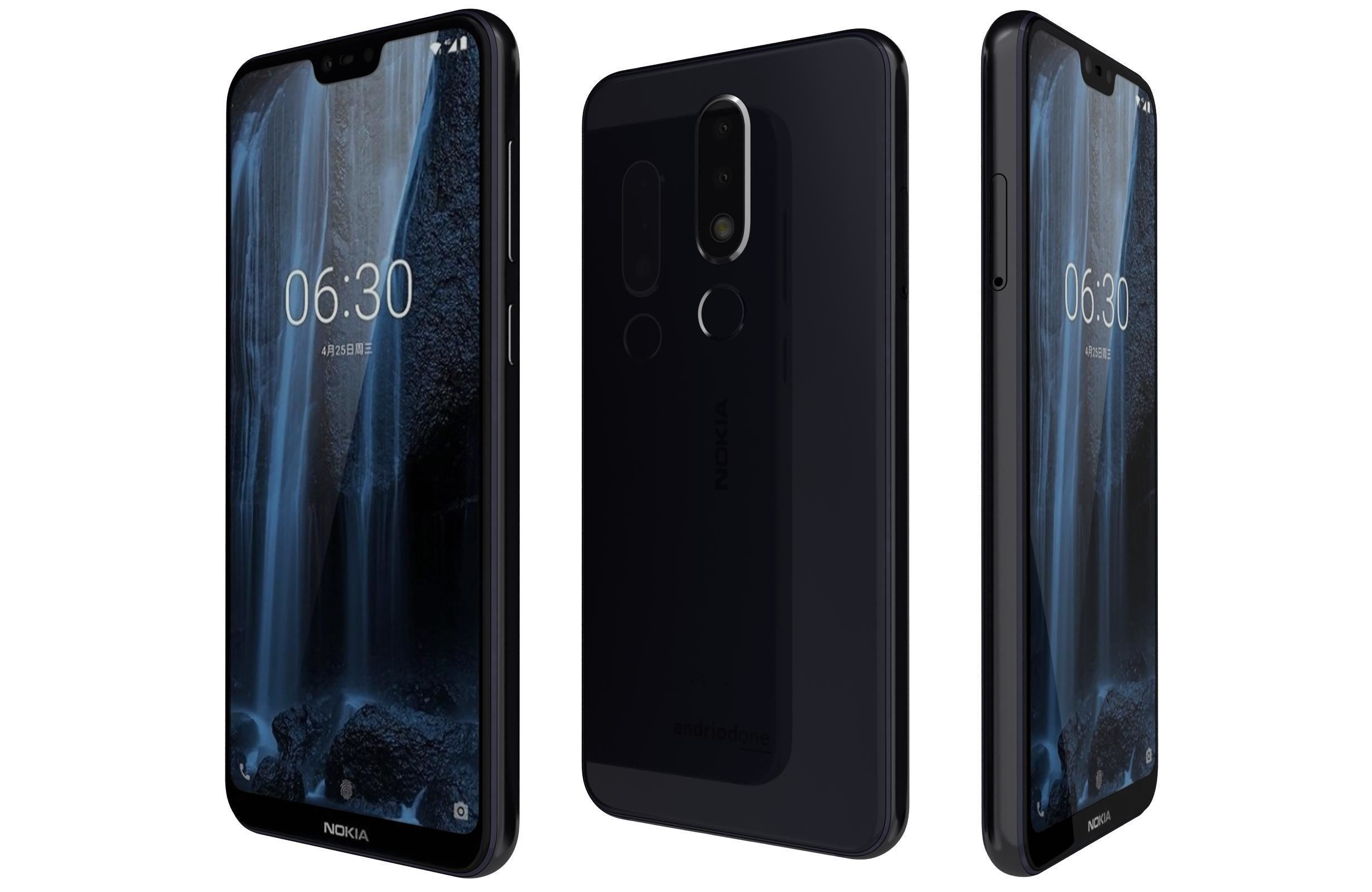 Nokia 6 1 Plus All Colors 3D model_3