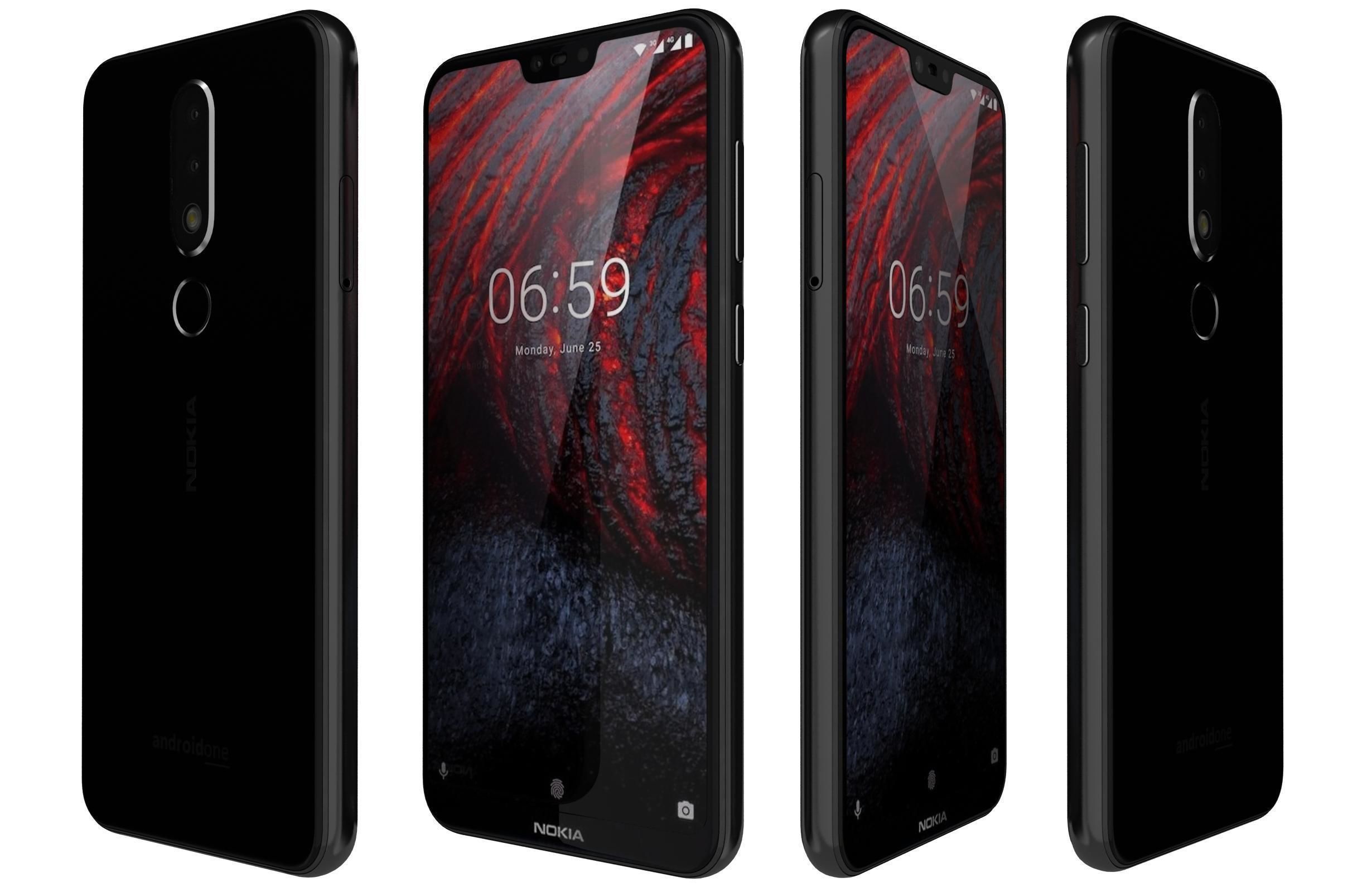 Nokia 6 1 Plus All Colors 3D model_4