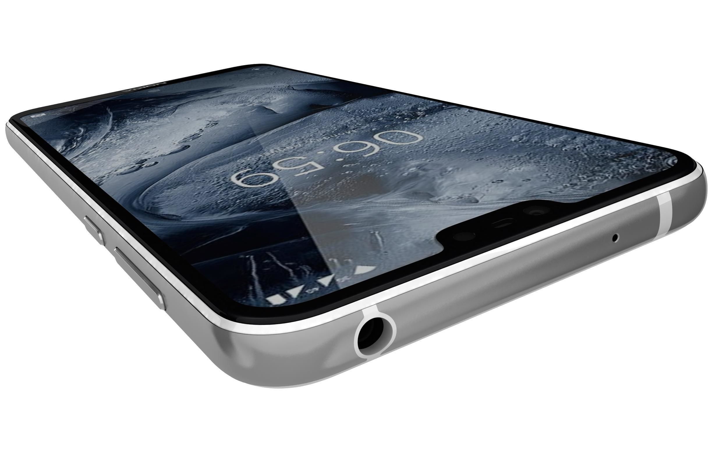 Nokia 6 1 Plus White 3D model_7