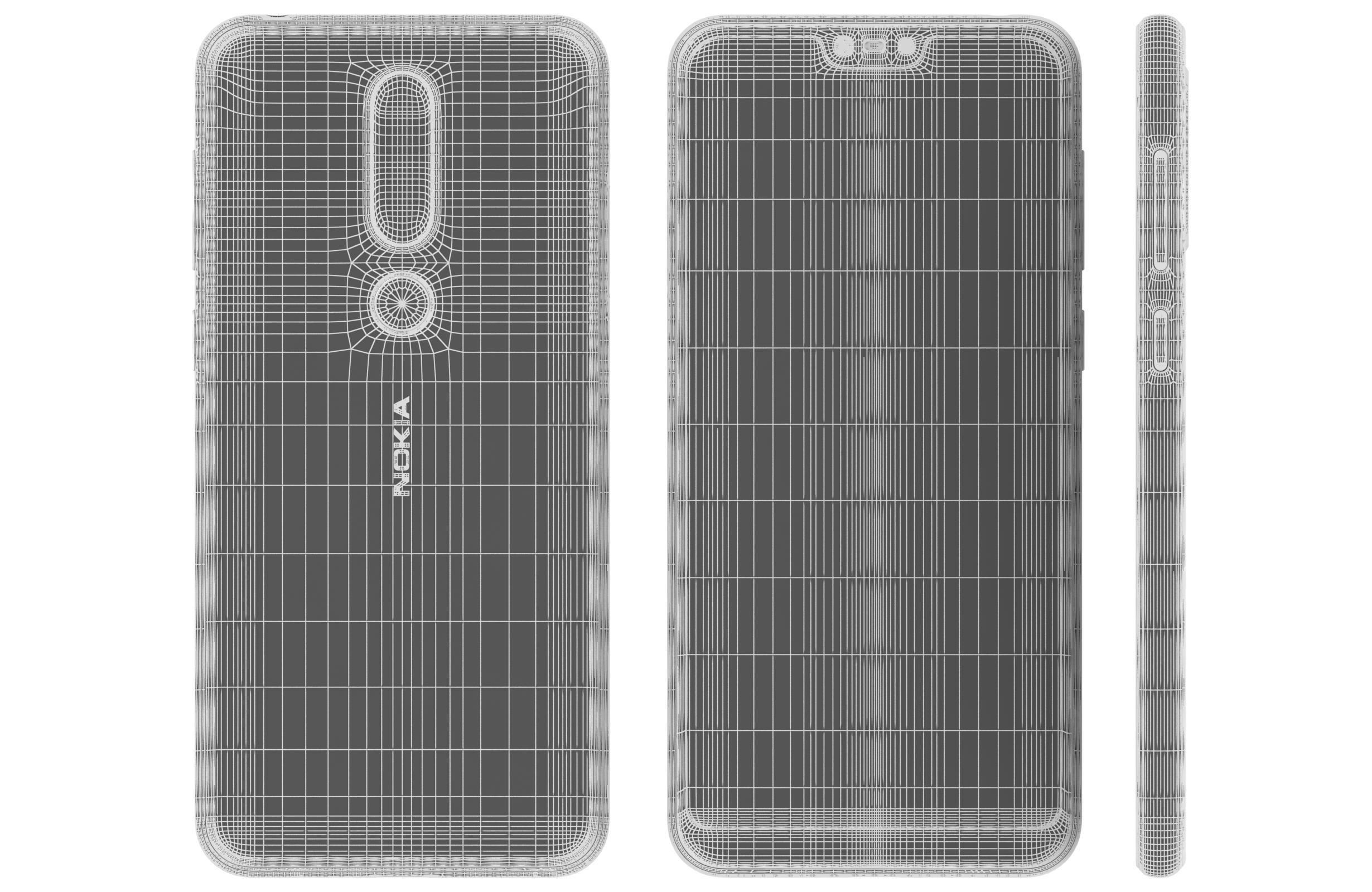 Nokia 6 1 Plus White 3D model_11