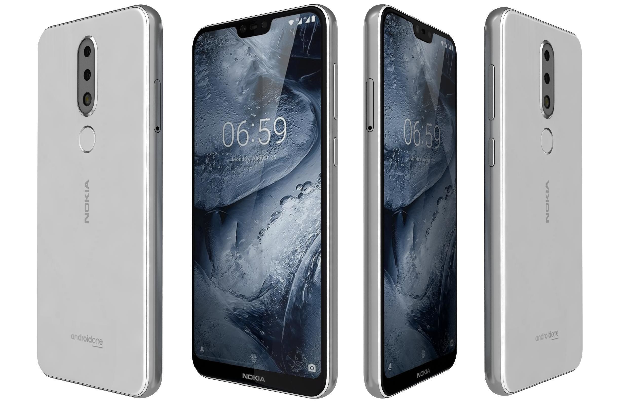 Nokia 6 1 Plus White 3D model_1