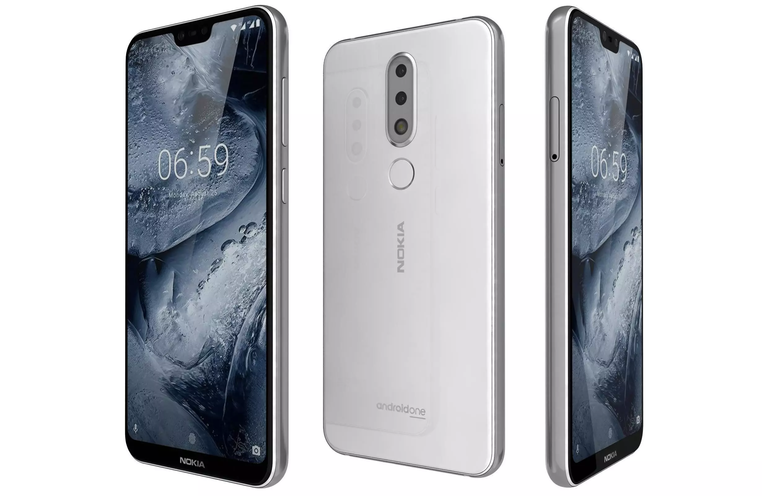 Nokia 6 1 Plus White 3D model_0