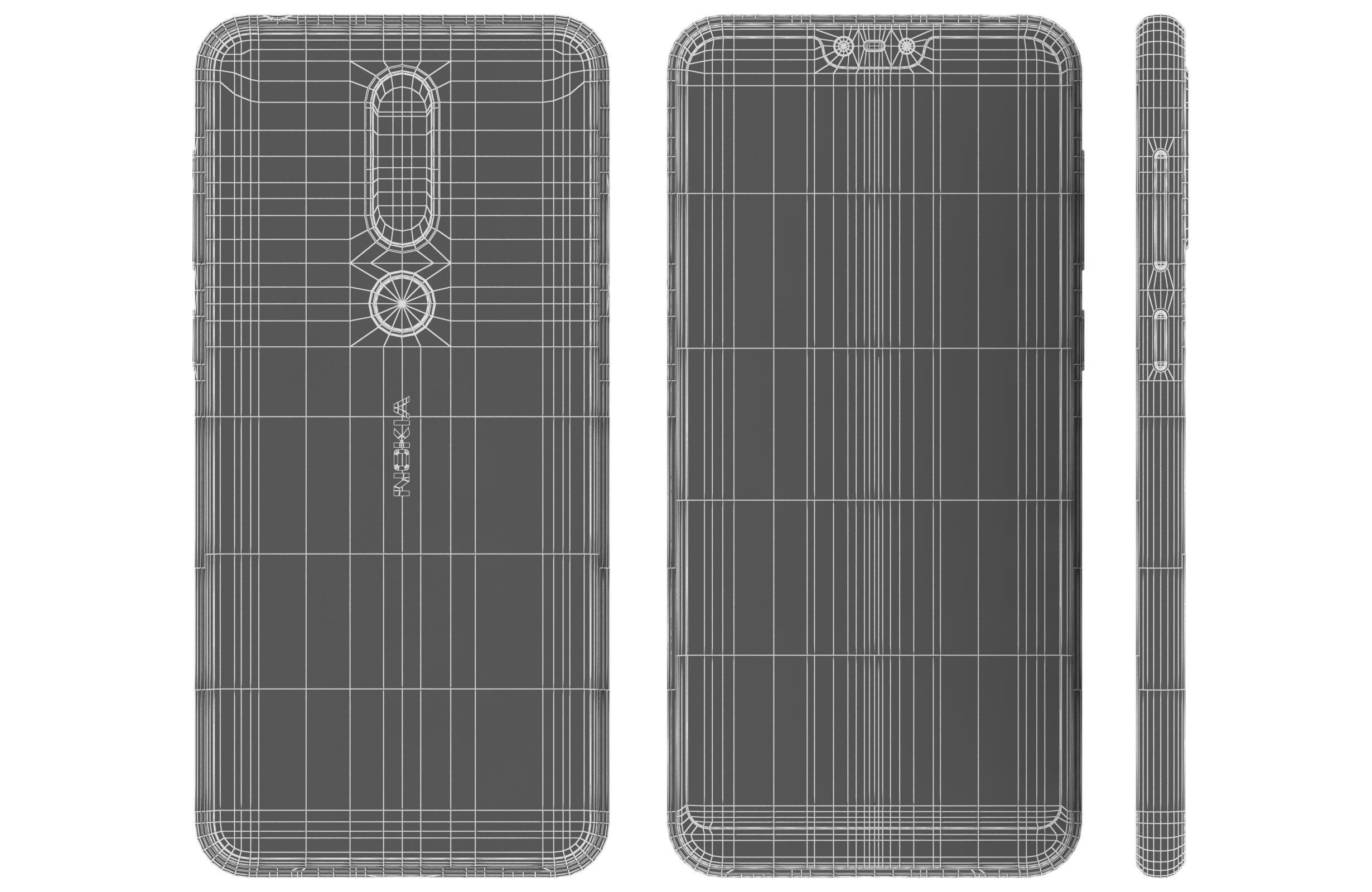 Nokia 6 1 Plus White 3D model_10