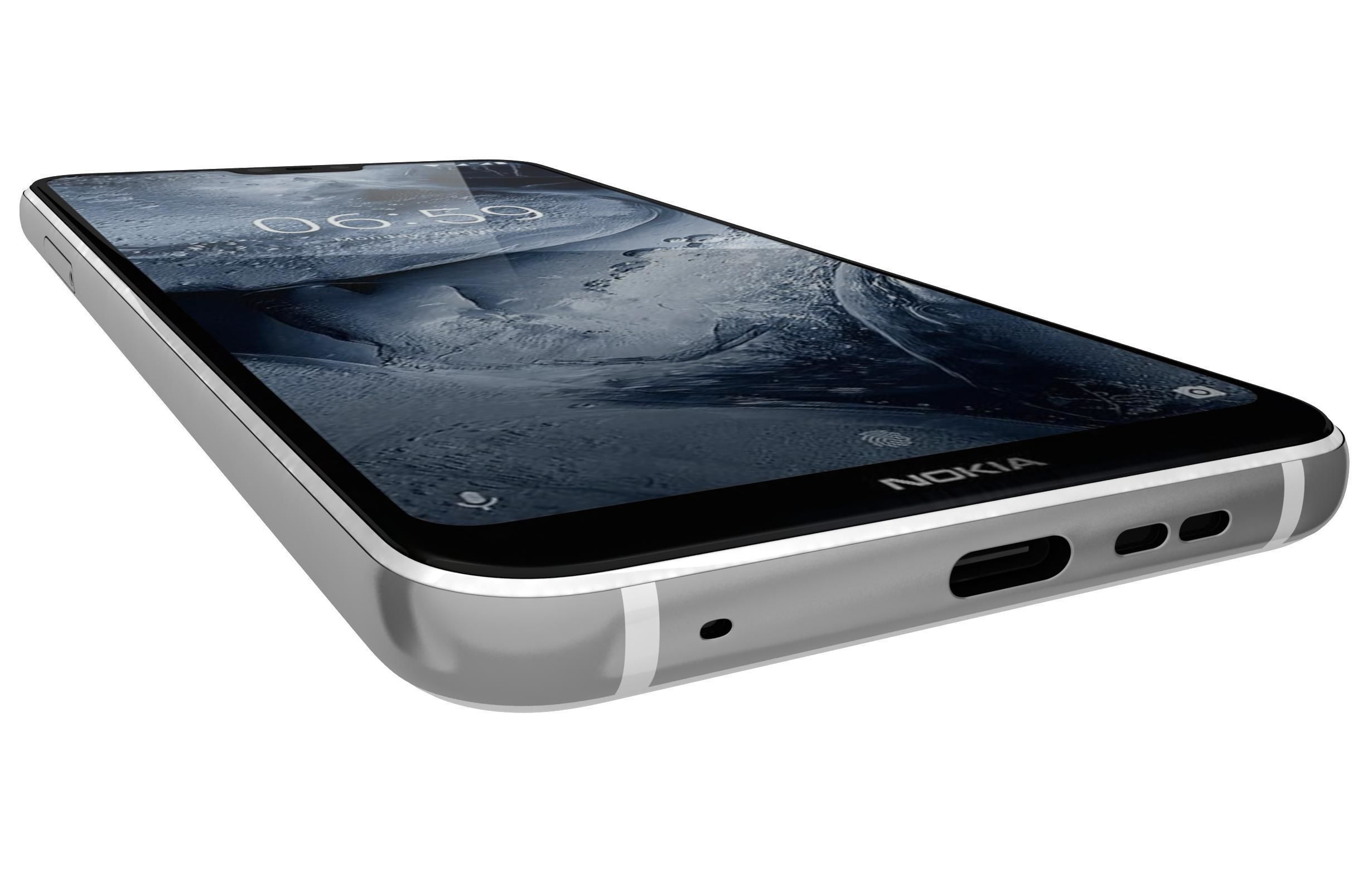 Nokia 6 1 Plus White 3D model_6