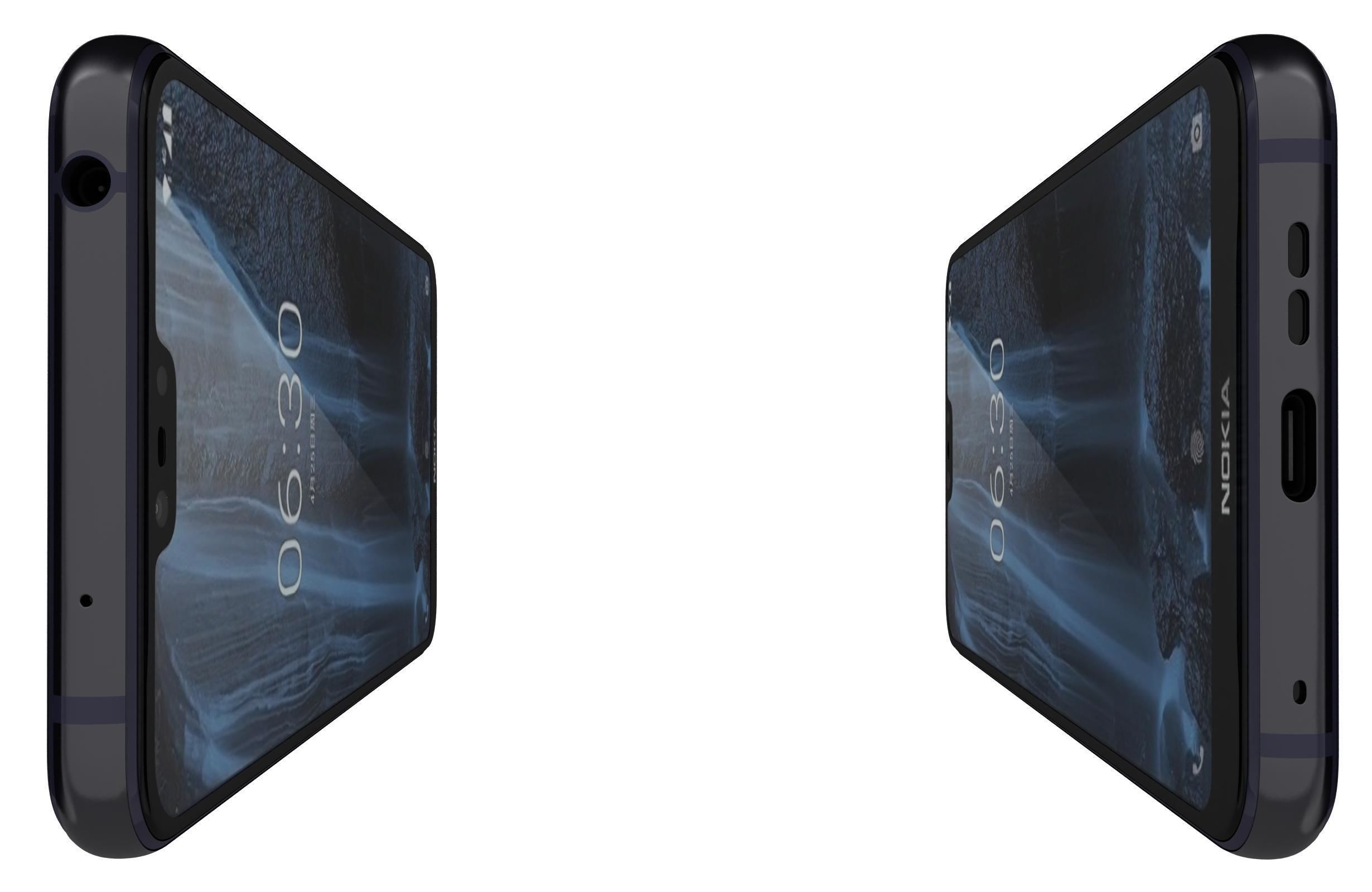 Nokia 6 1 Plus Blue 3D model_2