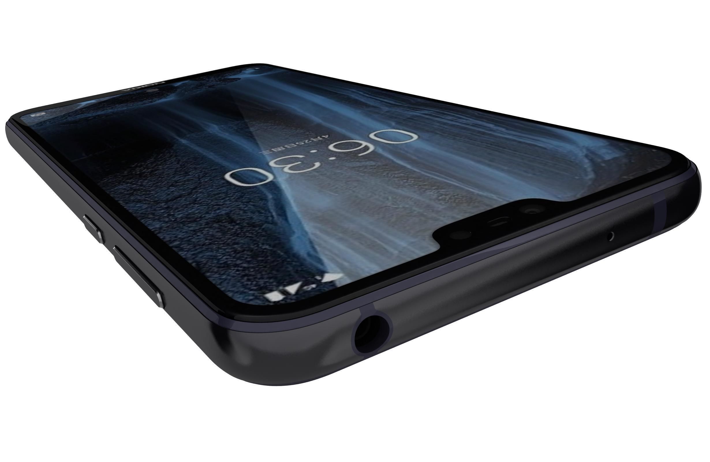 Nokia 6 1 Plus Blue 3D model_6