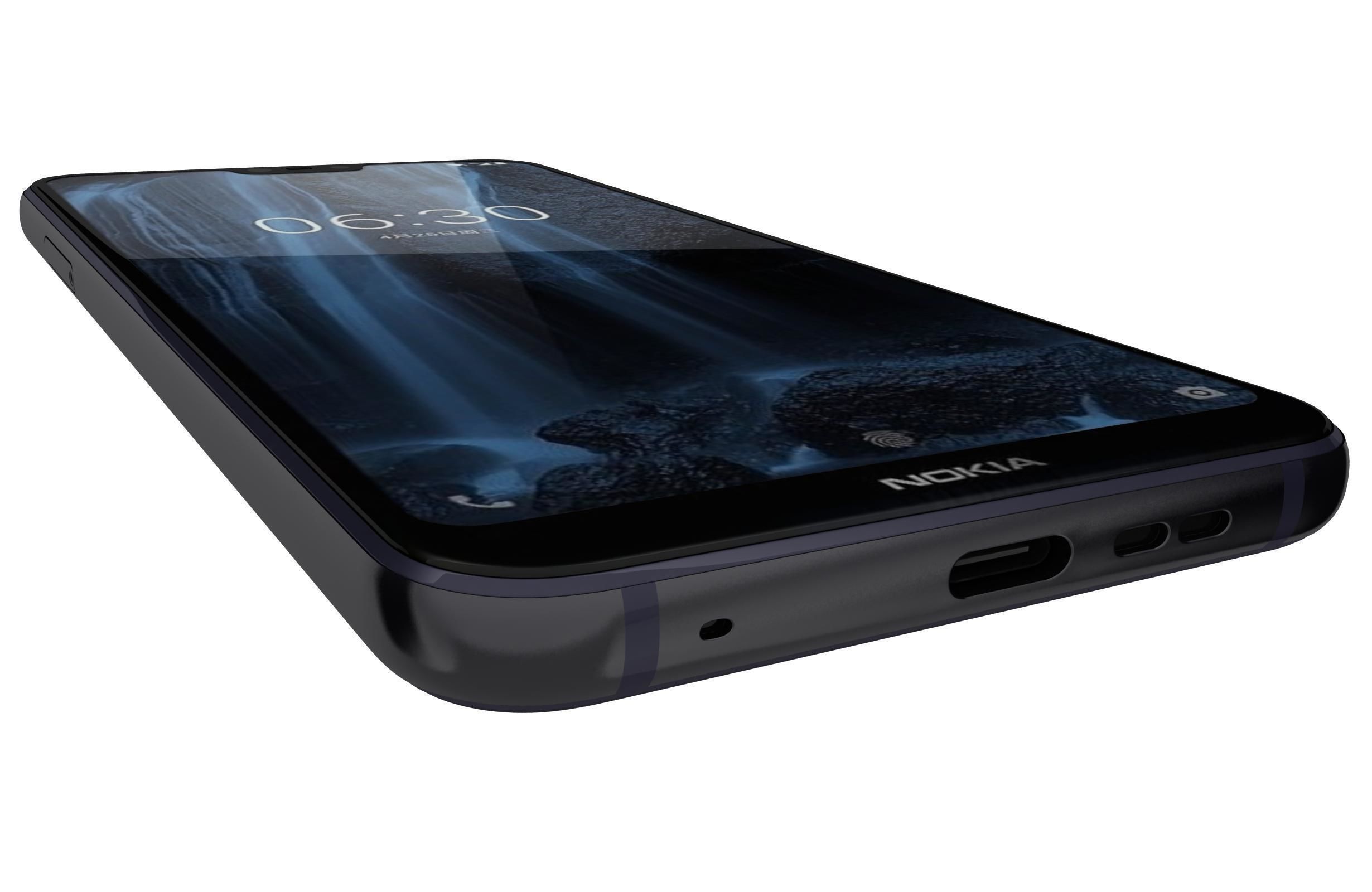 Nokia 6 1 Plus Blue 3D model_7