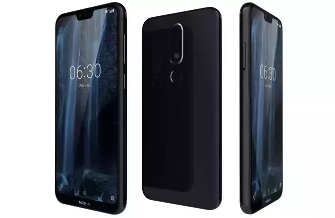 Nokia 6 1 Plus Blue 3D model