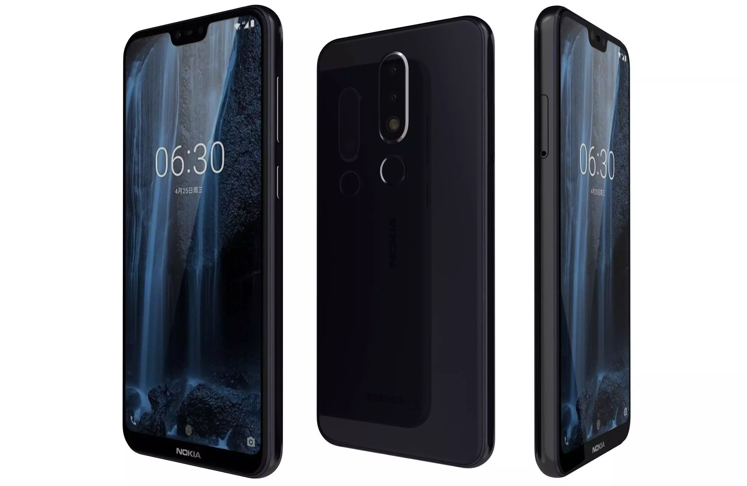 Nokia 6 1 Plus Blue 3D model_0