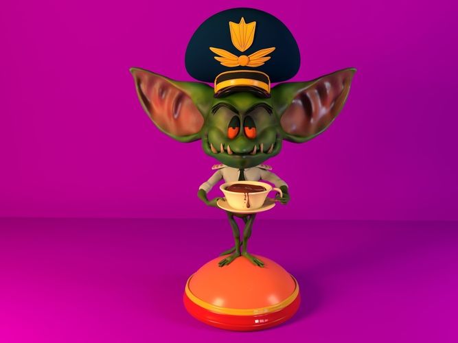 Gremlin pilot 3D print model_4