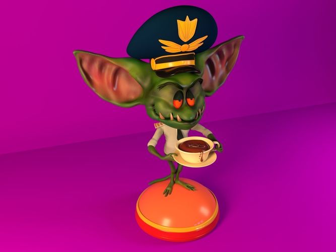 Gremlin pilot 3D print model_2