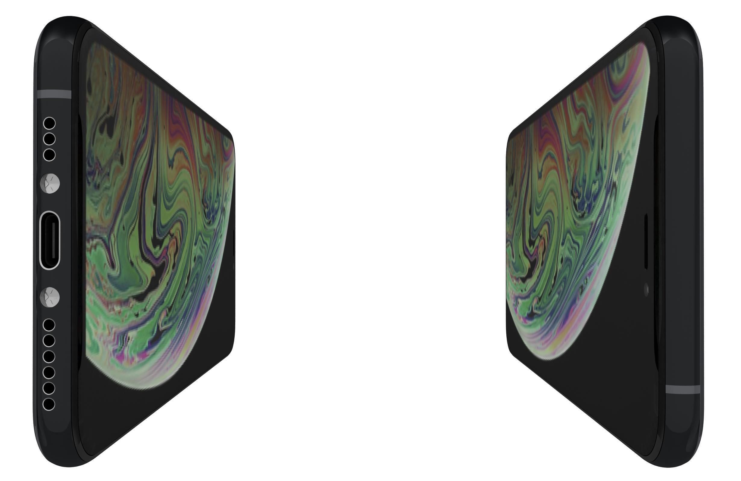 Apple iPhone XS Black 3D model_4