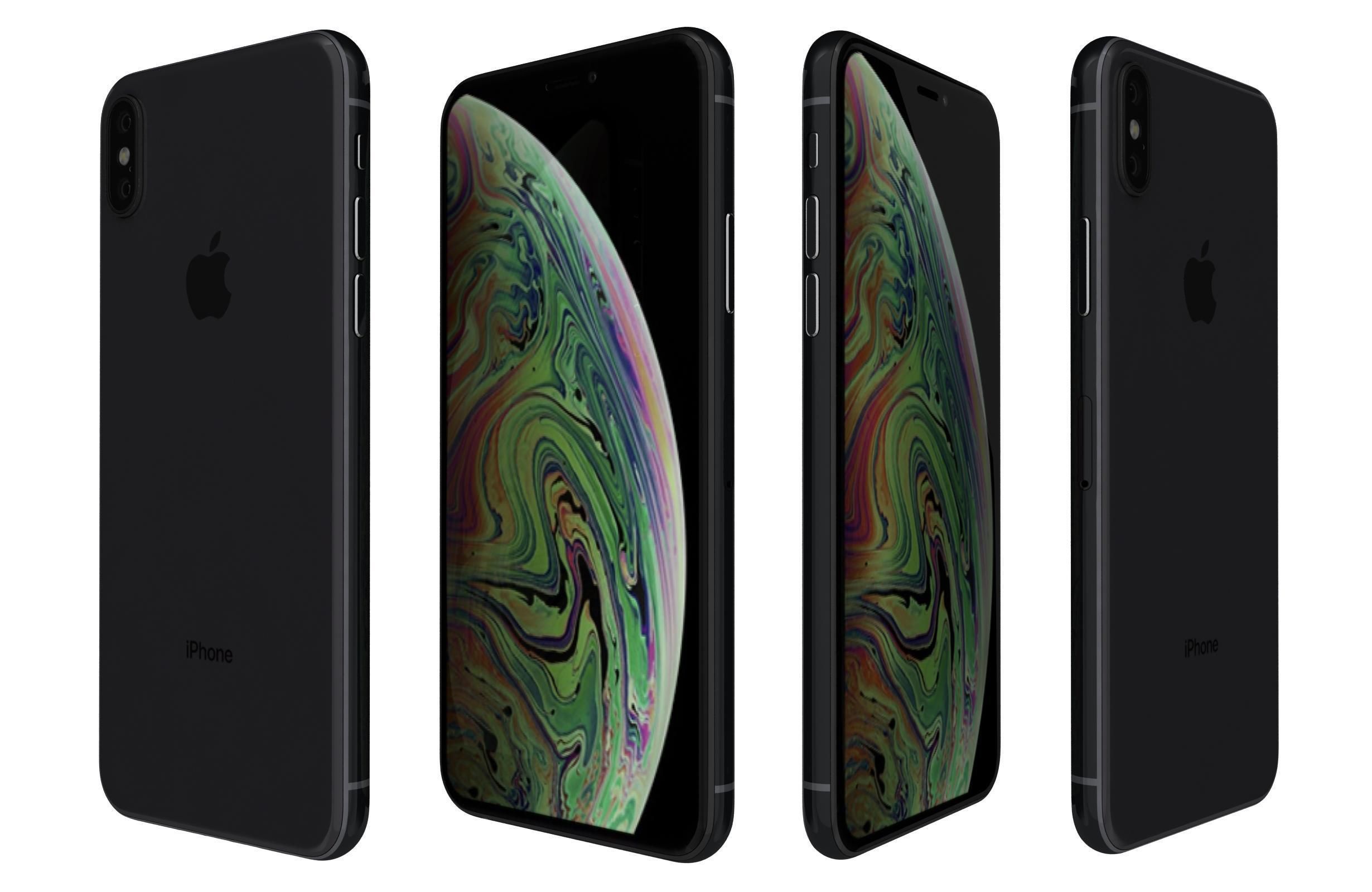 Apple iPhone XS Black 3D model_1