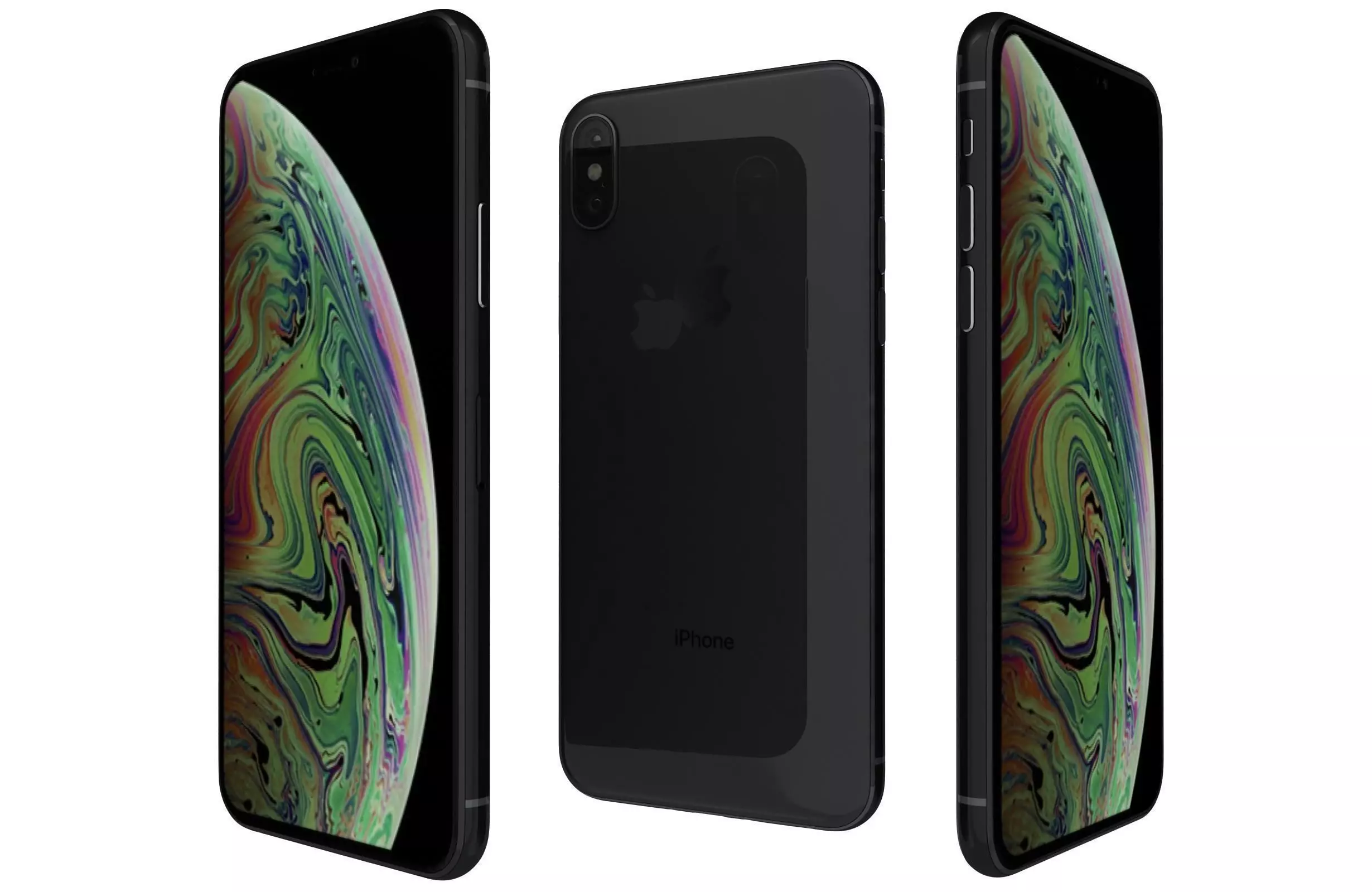 Apple iPhone XS Black 3D model_0
