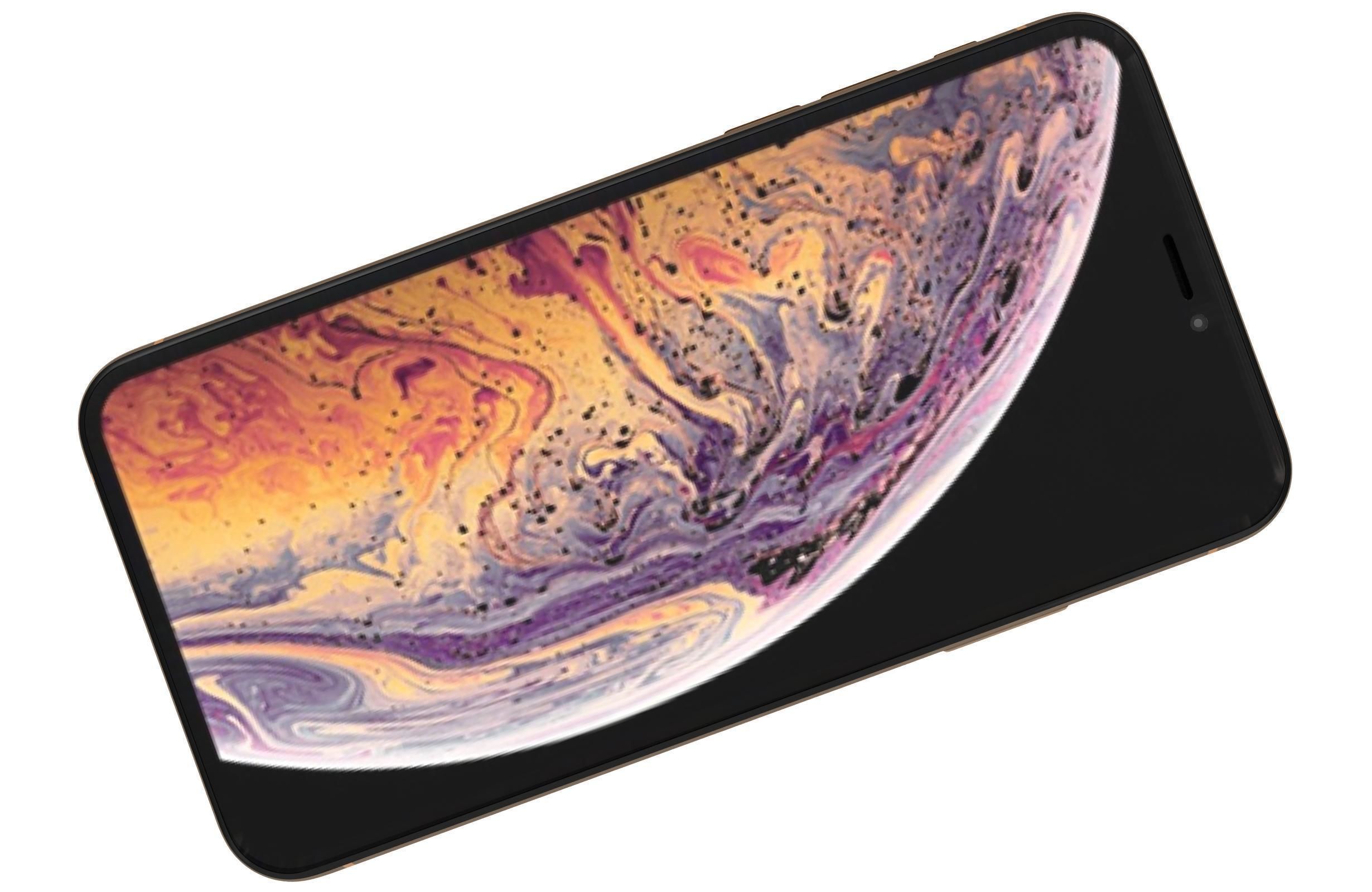 Apple iPhone XS Gold 3D model_4