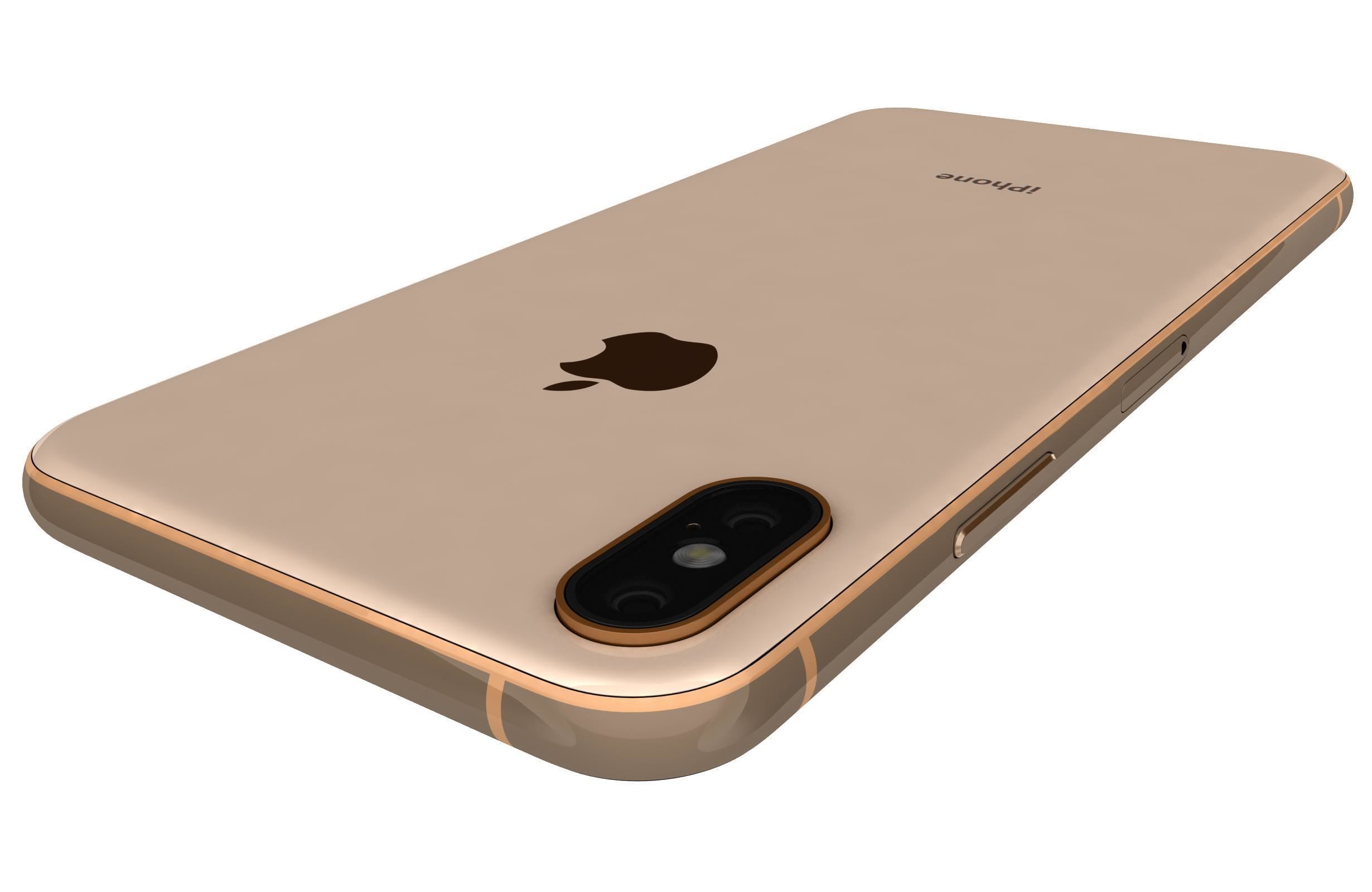 Apple iPhone XS Gold 3D model_7