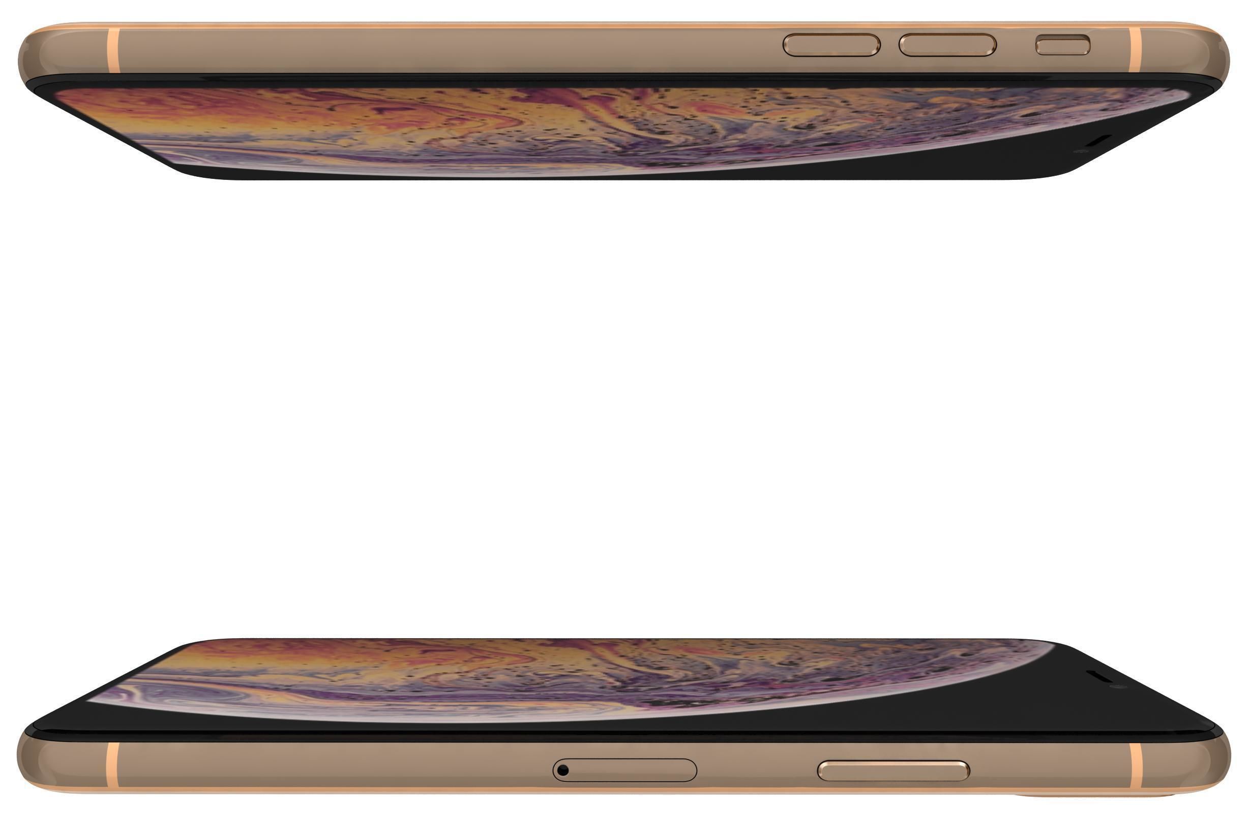 Apple iPhone XS Gold 3D model_3