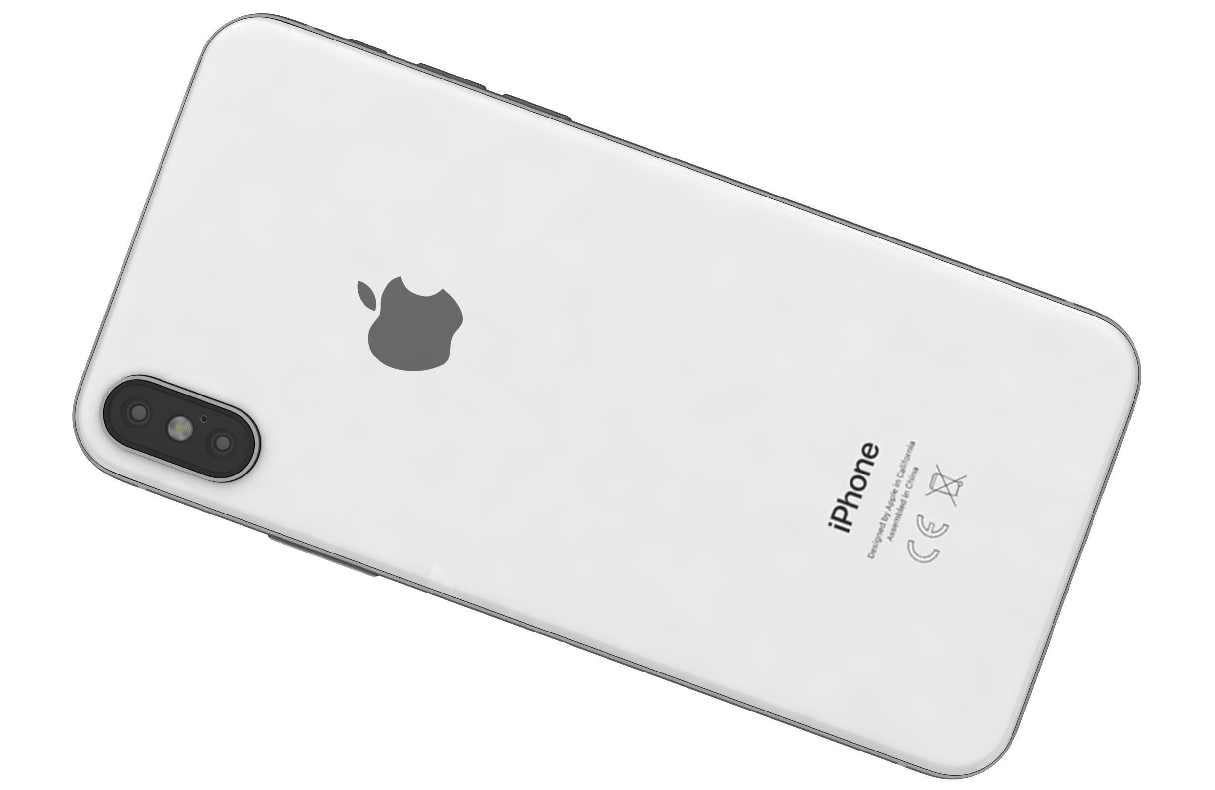 Apple iPhone XS White 3D model_5