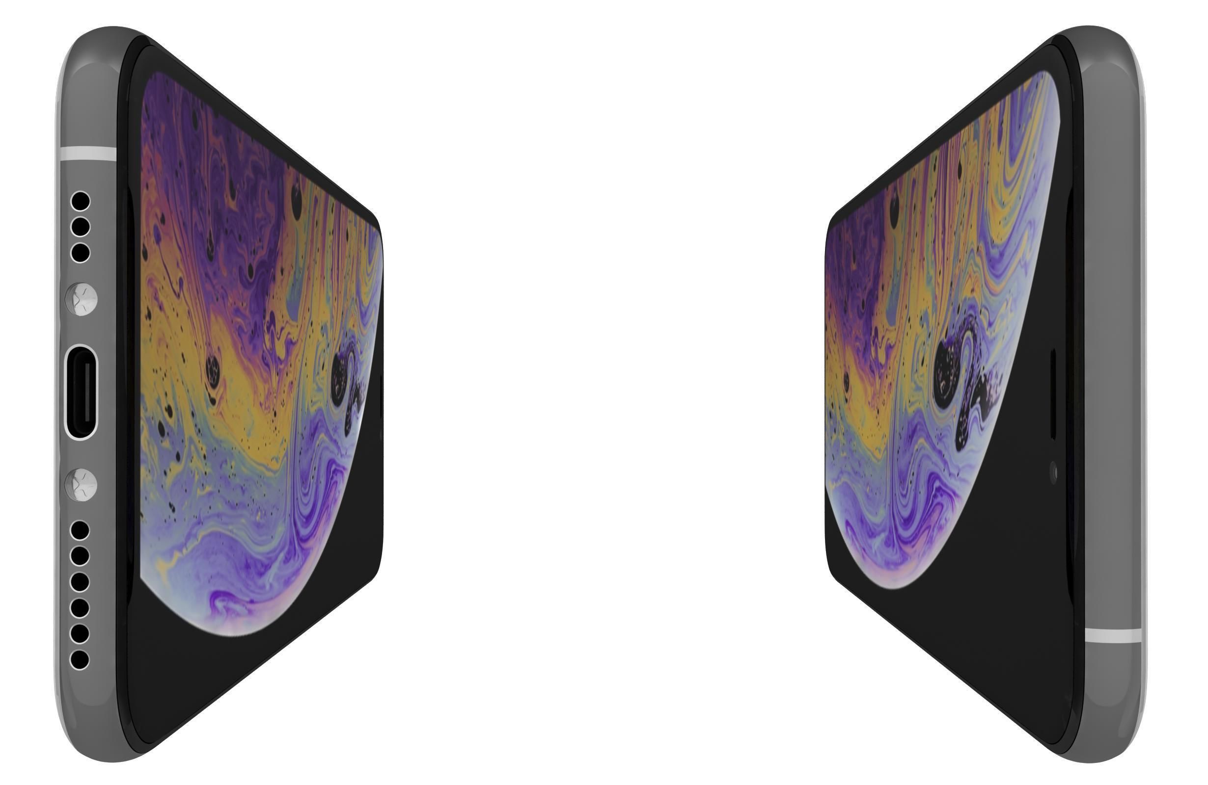 Apple iPhone XS White 3D model_3