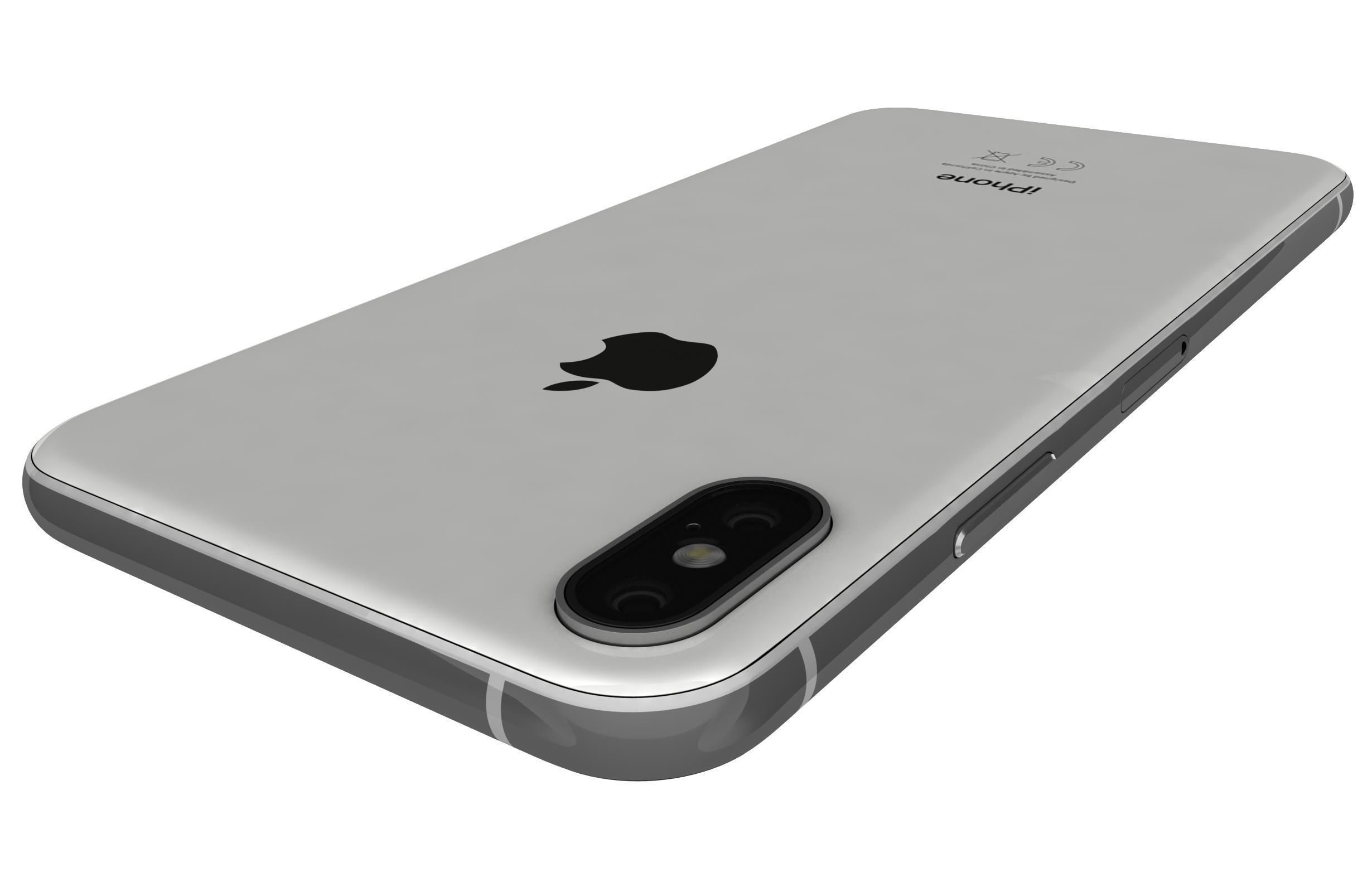 Apple iPhone XS White 3D model_9