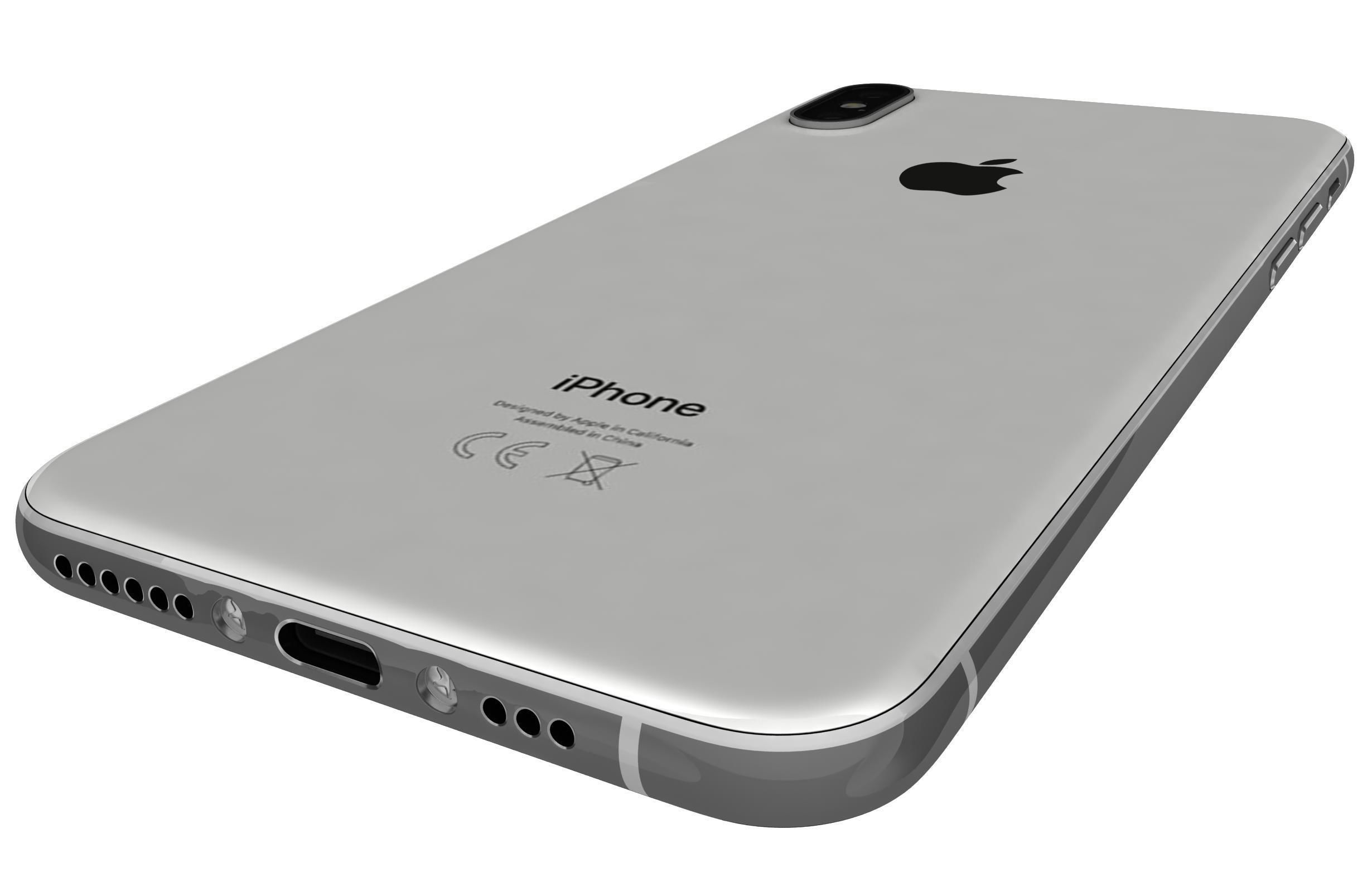 Apple iPhone XS White 3D model_8