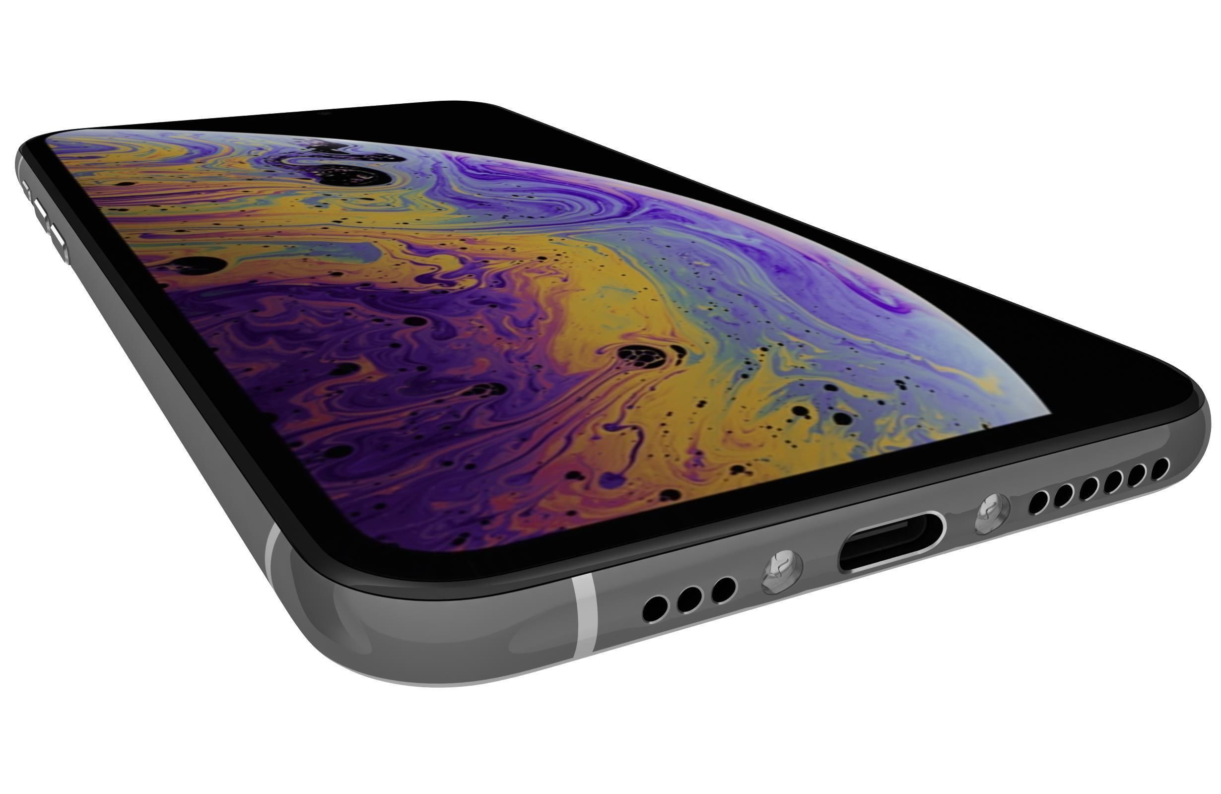 Apple iPhone XS White 3D model_7