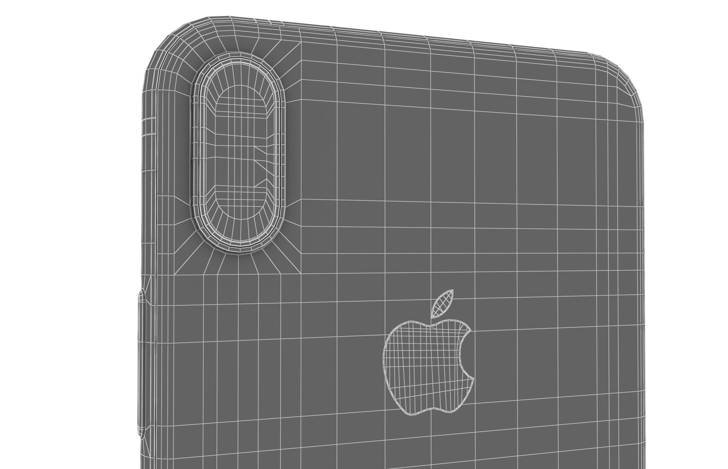 Apple iPhone XS White 3D model_13