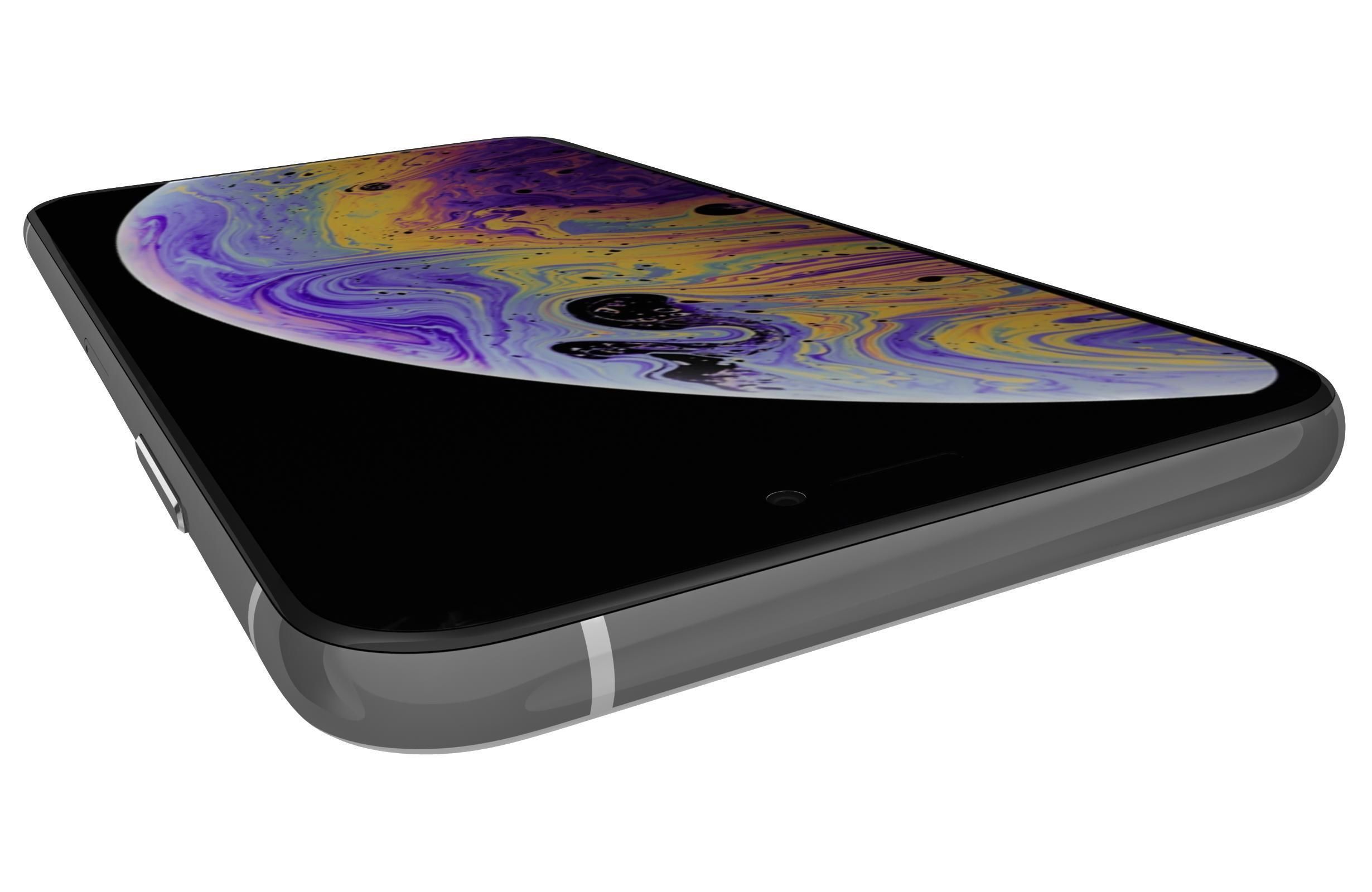 Apple iPhone XS White 3D model_6