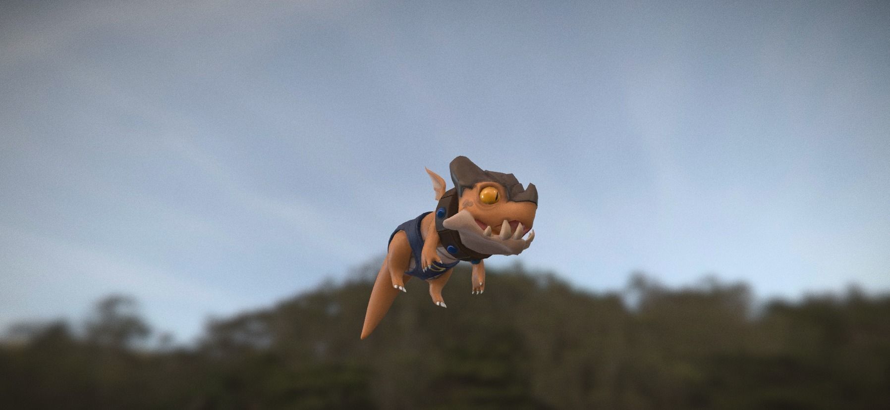 Little Dragon Low-poly 3D model_6