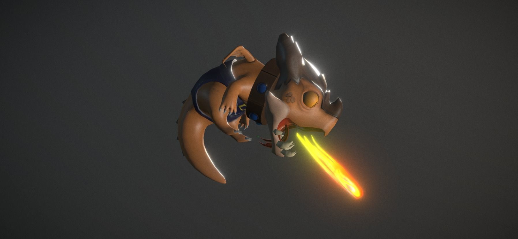 Little Dragon Low-poly 3D model_1