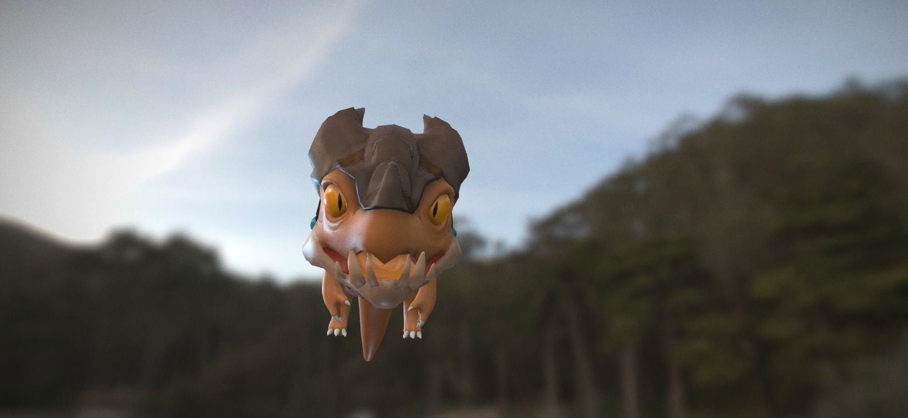 Little Dragon Low-poly 3D model_4