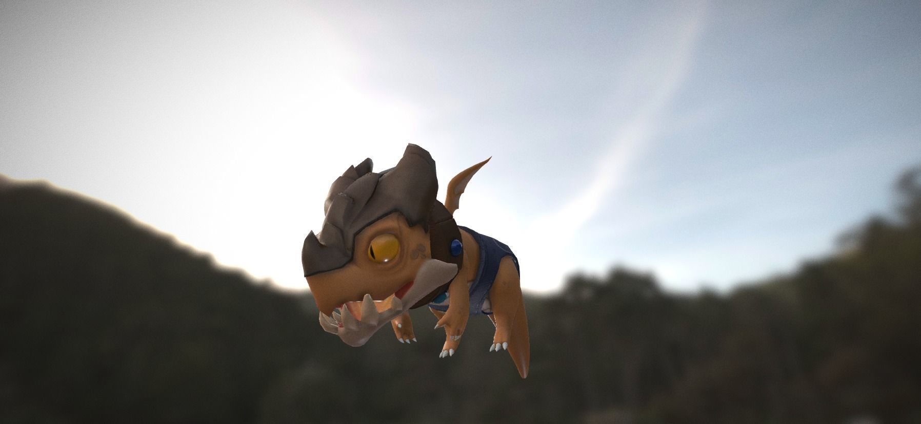 Little Dragon Low-poly 3D model_2