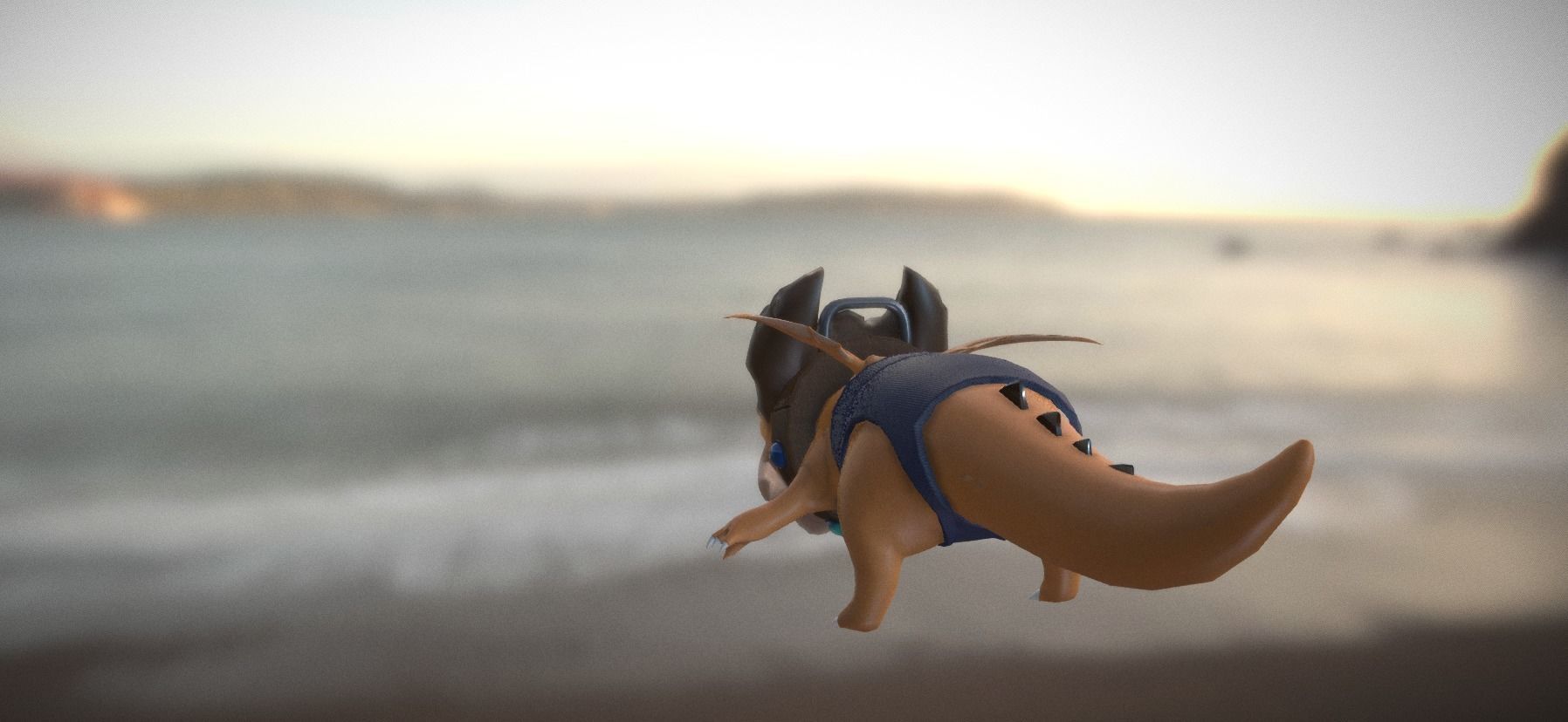 Little Dragon Low-poly 3D model_5