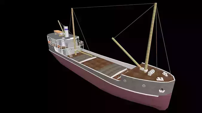 3D Ship Low Poly