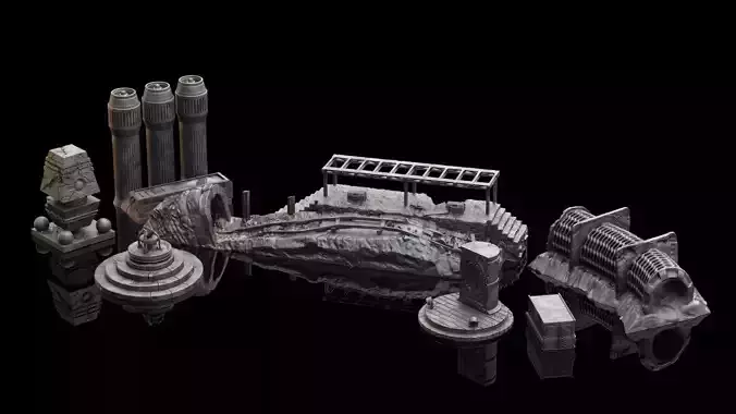Wargaming Terrain - Urban Landscape 3D Printable Buildings 3D print model