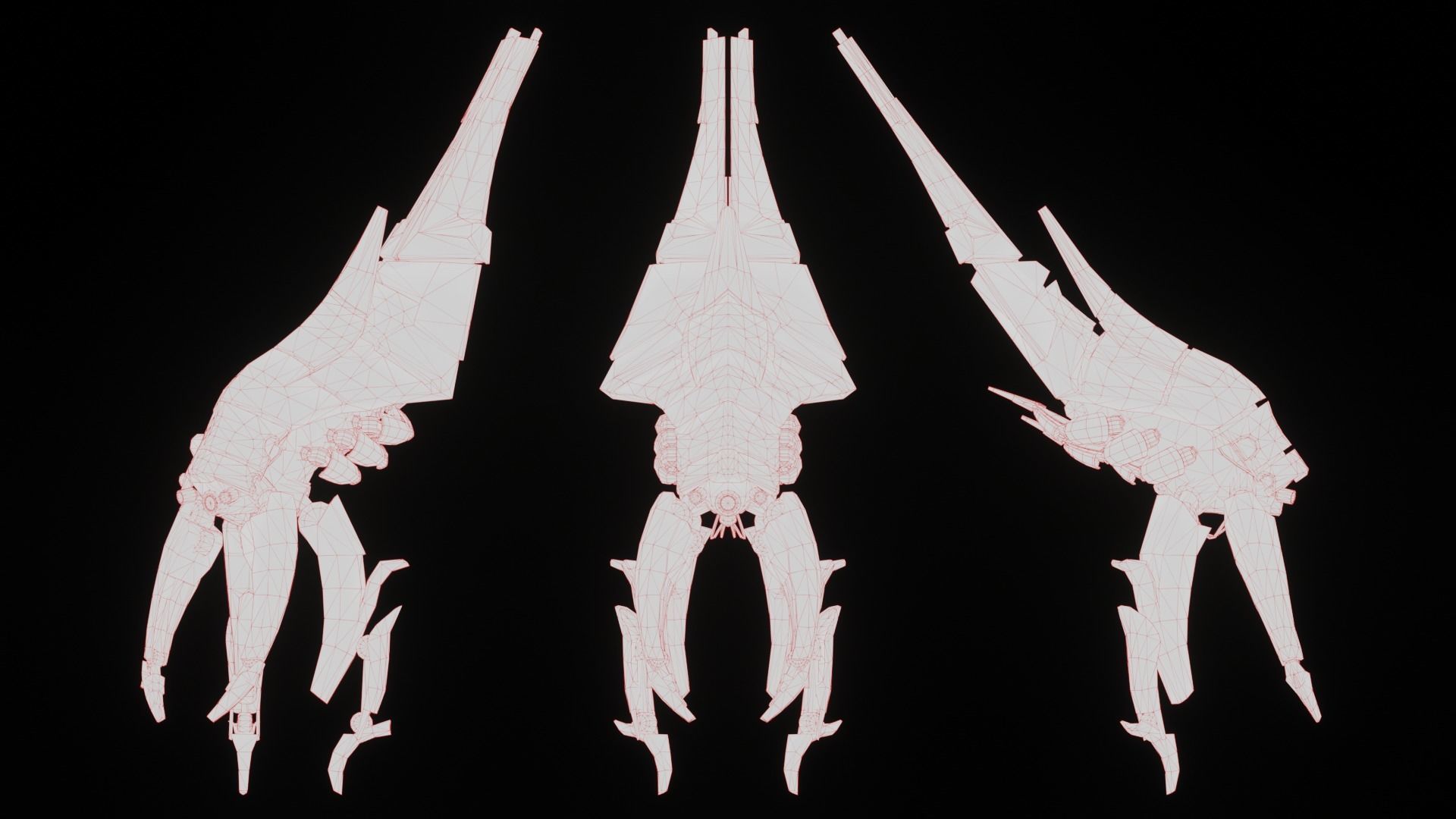Mass Effect - Reaper Harbinger Low-poly 3D model_3