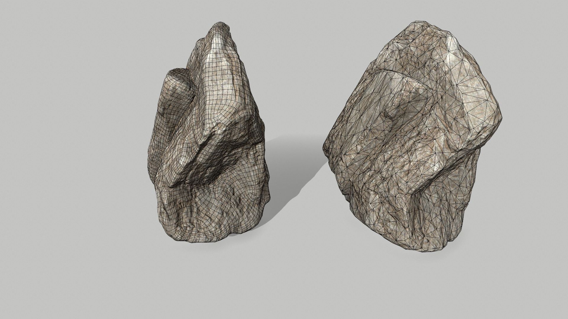 rocks rock Low-poly 3D model_16
