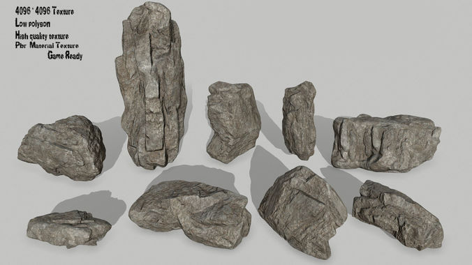 rocks rock Low-poly 3D model