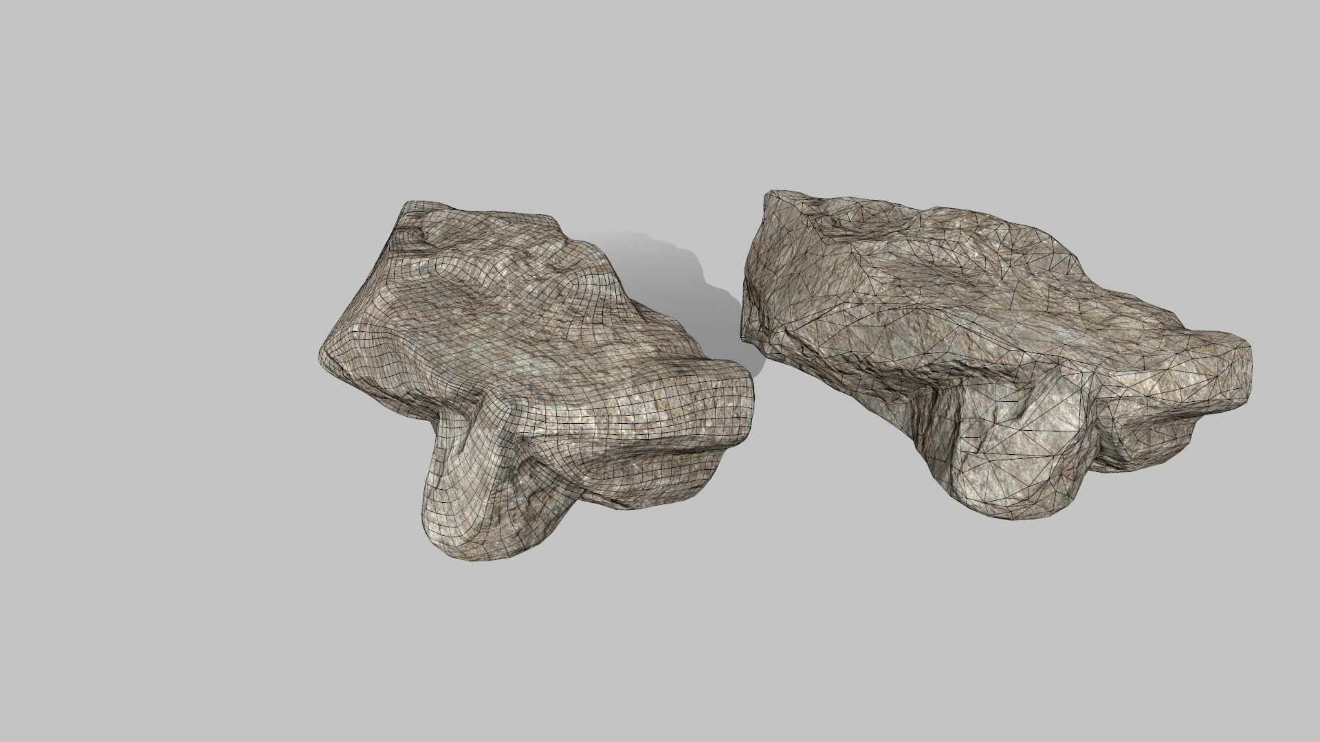 rocks rock Low-poly 3D model_17
