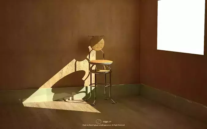 Chair empty room with in it