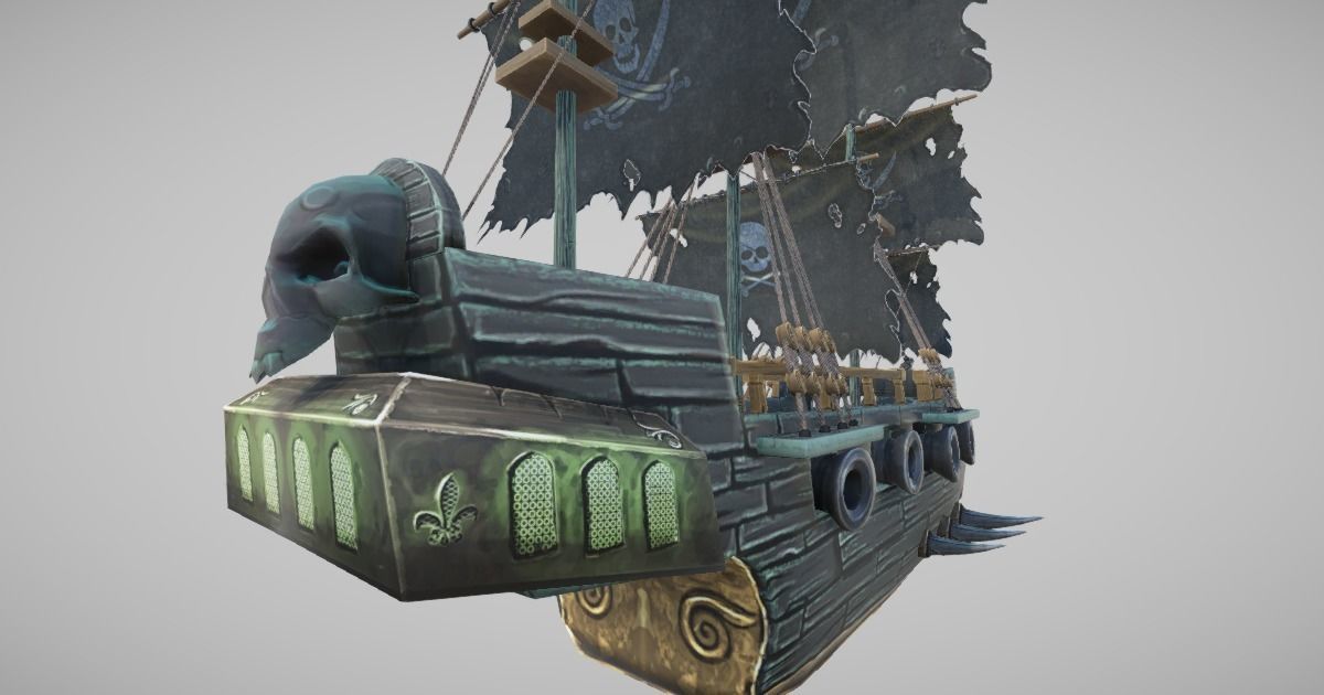 Ghost Ship Low-poly 3D model_4