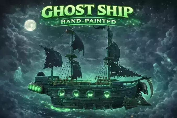 Ghost Ship Low-poly 3D model
