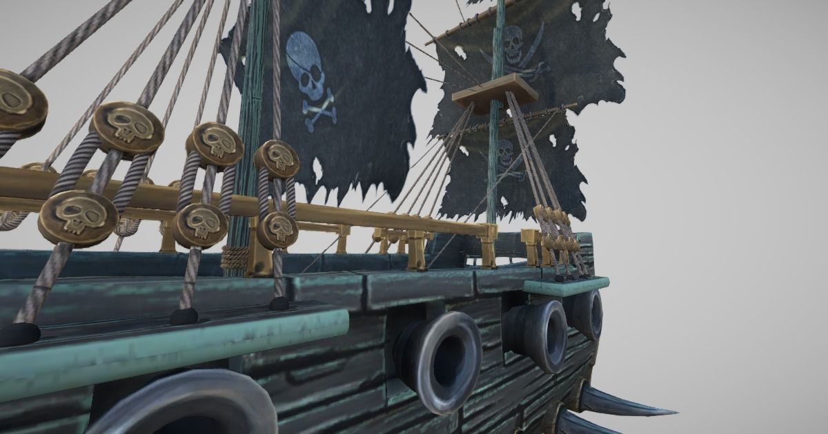 Ghost Ship Low-poly 3D model_3